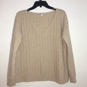 Cream and Gray Sweater
